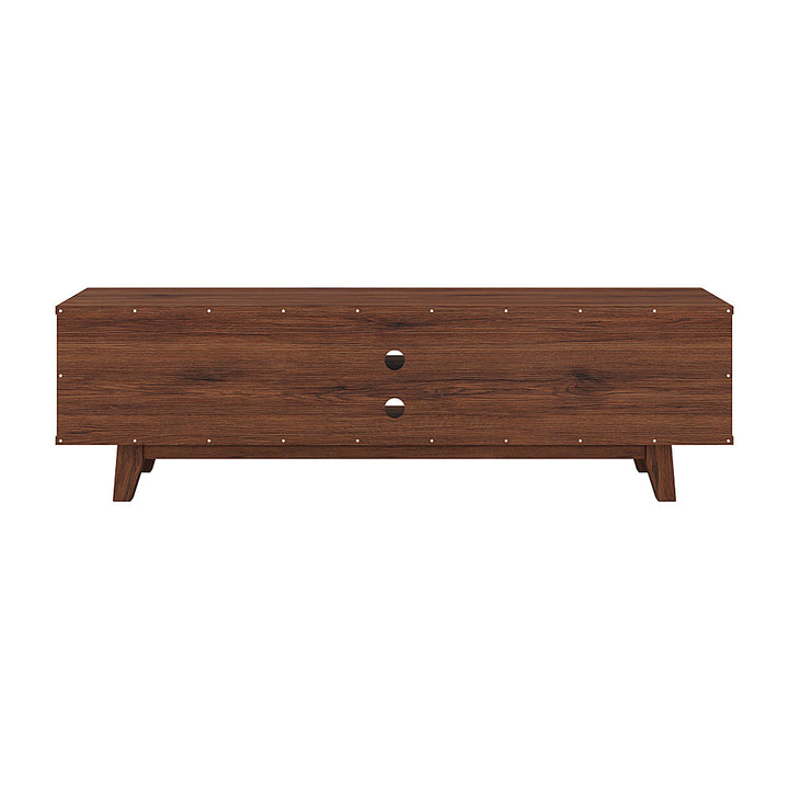 CorLiving - Fort Worth White and Brown Wood Grain Finish TV Stand for TV's up to 68" - Dark Brown_6