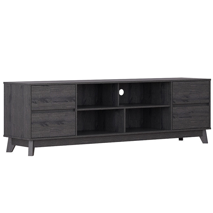 CorLiving - Hollywood Dark Gray Wood Grain TV Stand with Drawers for TVs up to 85" - Dark Gray_3