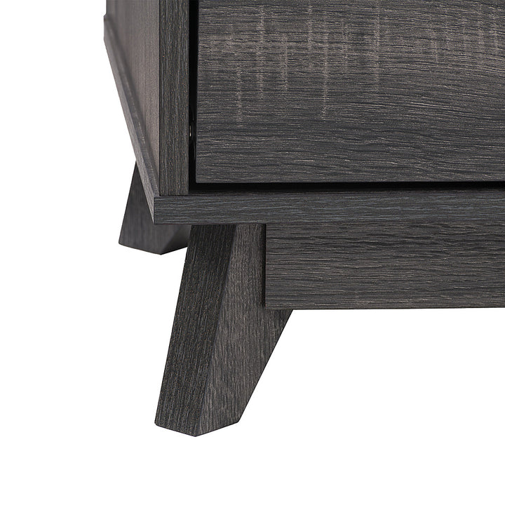 CorLiving - Hollywood Dark Gray Wood Grain TV Stand with Drawers for TVs up to 85" - Dark Gray_8