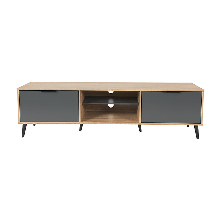 CorLiving - TV Bench - Open & Closed Storage, TVs up to 85" - Light Wood_0