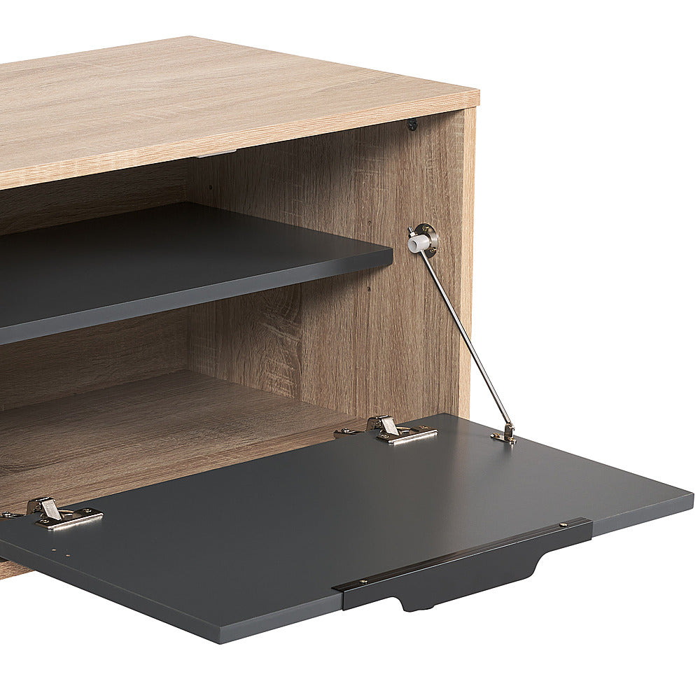 CorLiving - TV Bench - Open & Closed Storage, TVs up to 85" - Light Wood_5