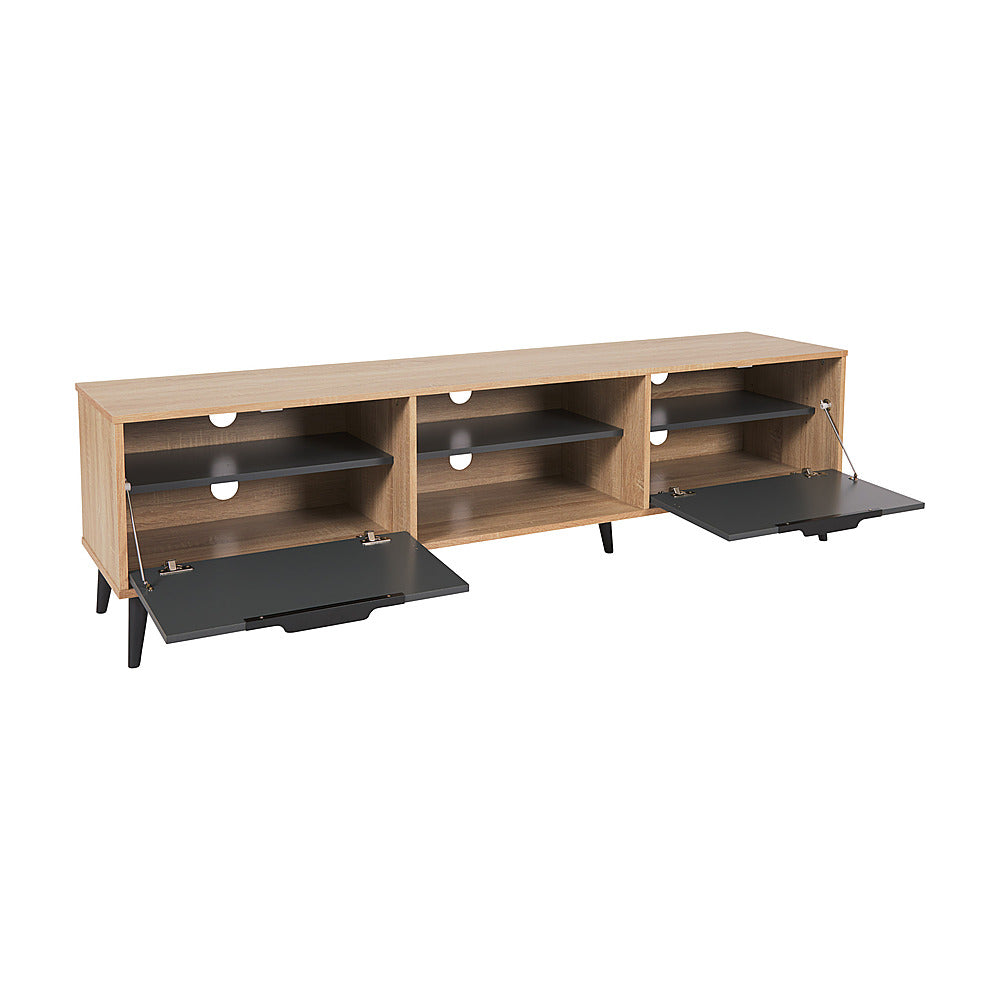 CorLiving - TV Bench - Open & Closed Storage, TVs up to 85" - Light Wood_1