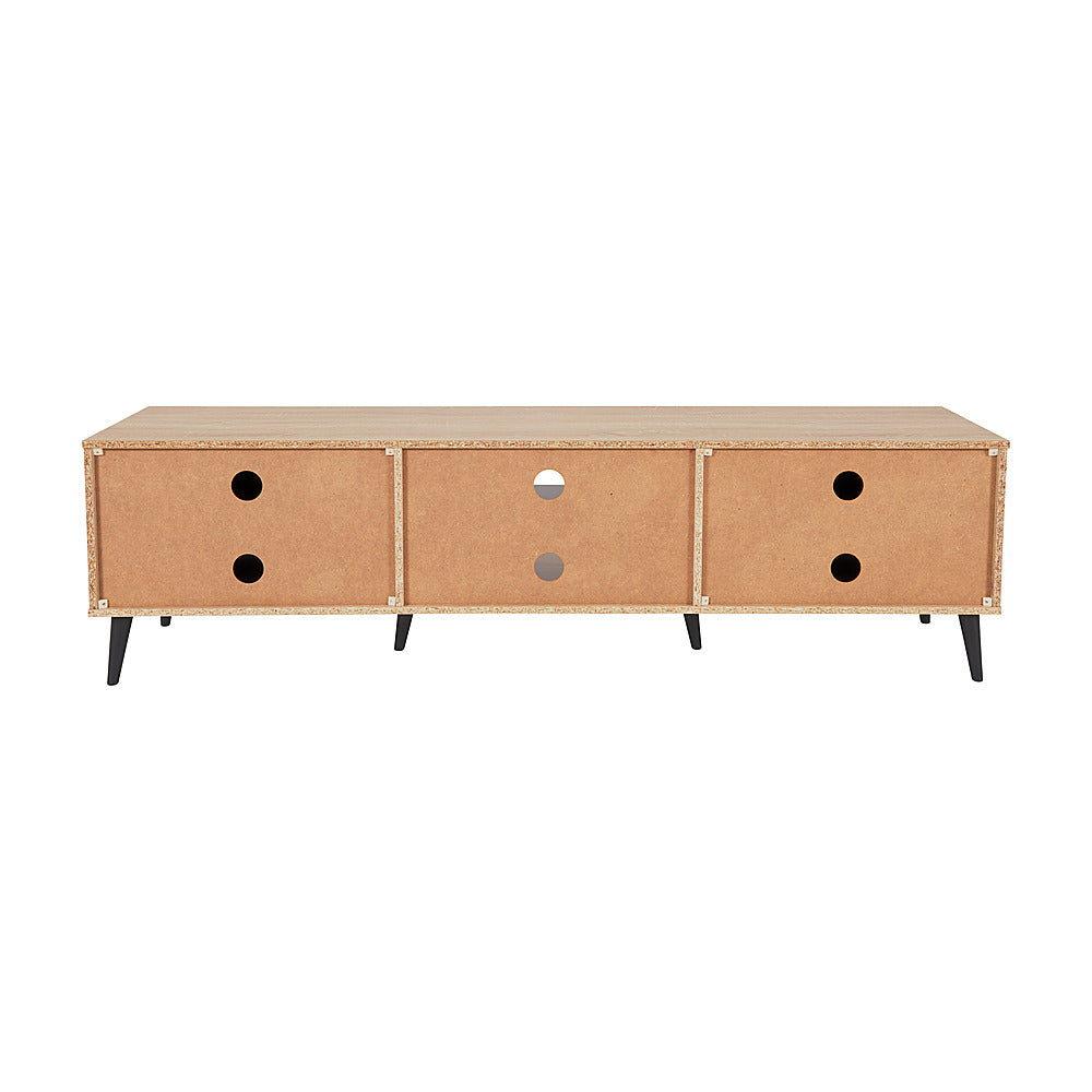 CorLiving - TV Bench - Open & Closed Storage, TVs up to 85" - Light Wood_10