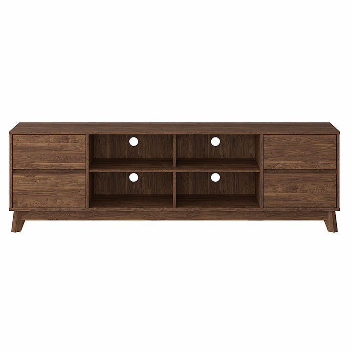 CorLiving - Hollywood Brown Wood Grain TV Stand with Drawers for TVs up to 85" - Brown_0