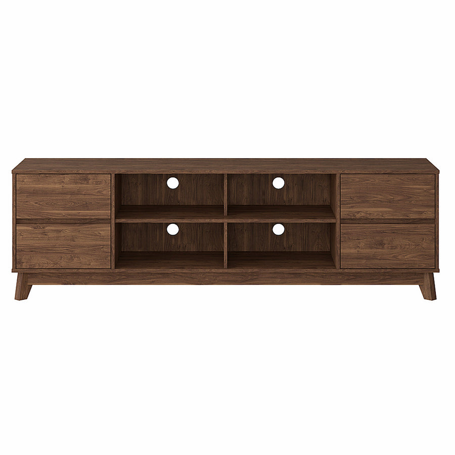 CorLiving - Hollywood Brown Wood Grain TV Stand with Drawers for TVs up to 85" - Brown_0