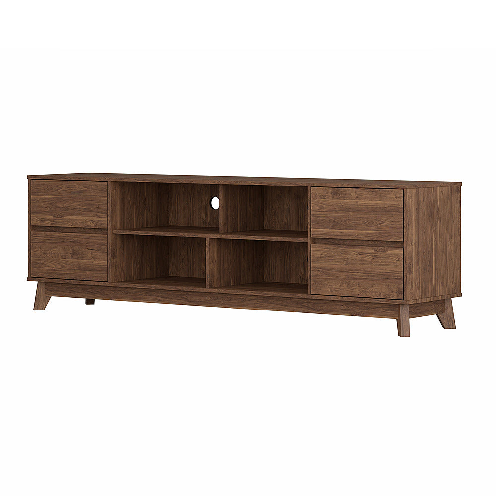 CorLiving - Hollywood Brown Wood Grain TV Stand with Drawers for TVs up to 85" - Brown_3
