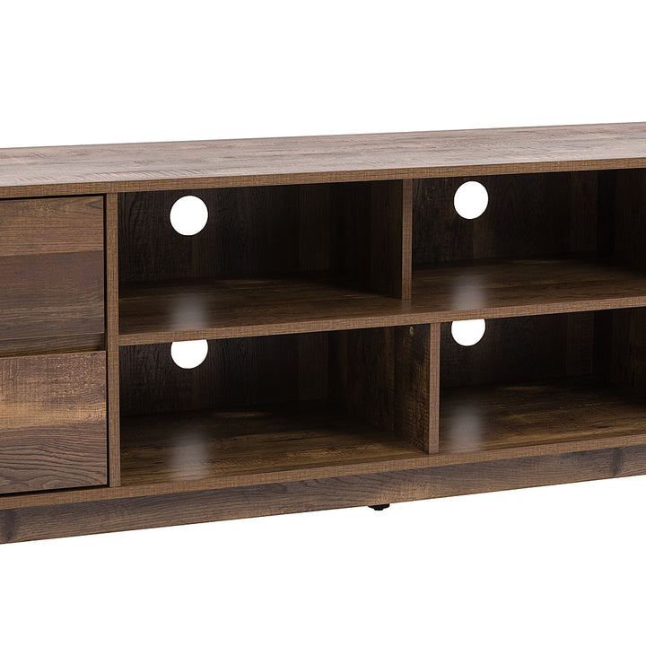 CorLiving - Hollywood Brown Wood Grain TV Stand with Drawers for TVs up to 85" - Brown_7