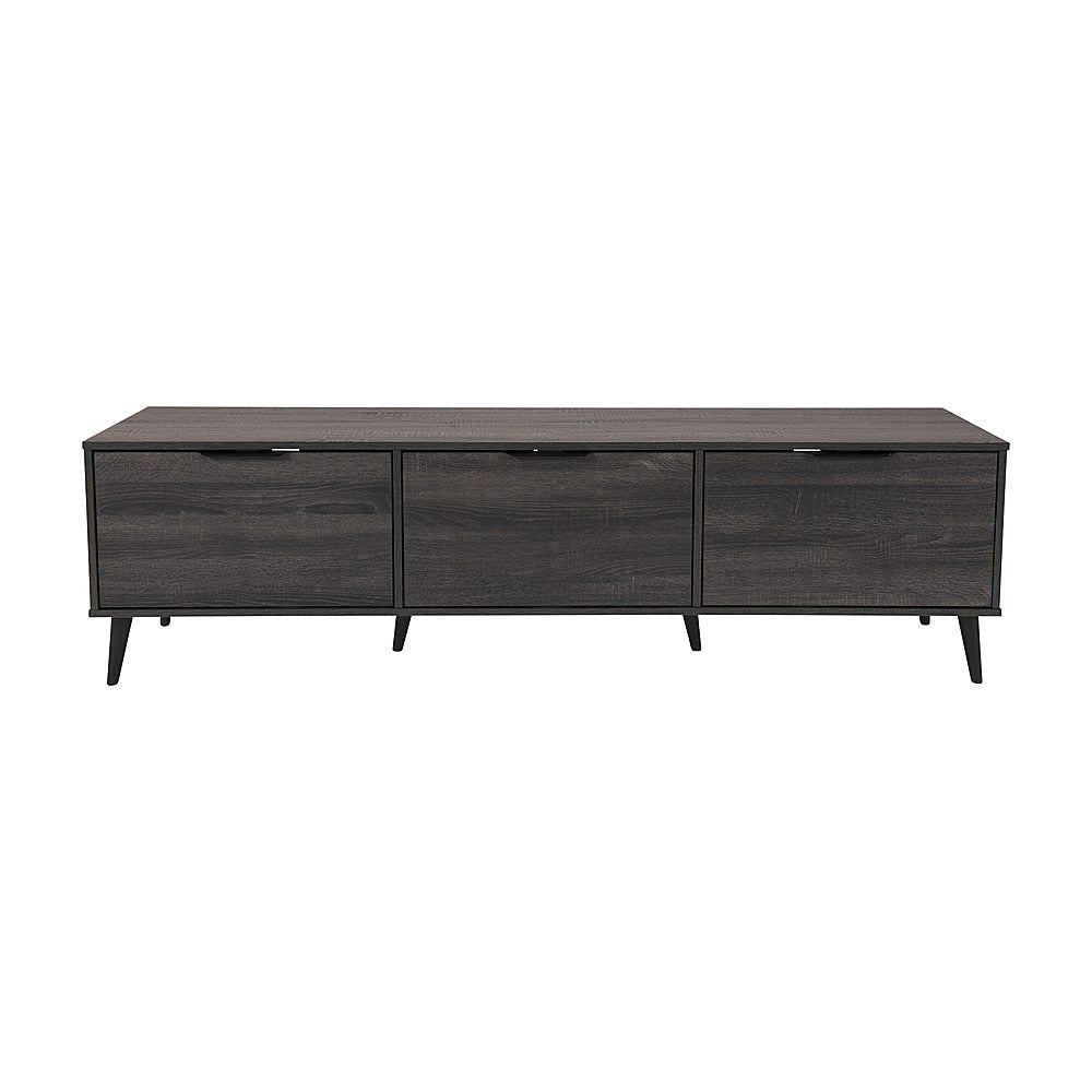 CorLiving - TV Bench with Cabinet Storage, TVs up to 85" - Dark Gray_0