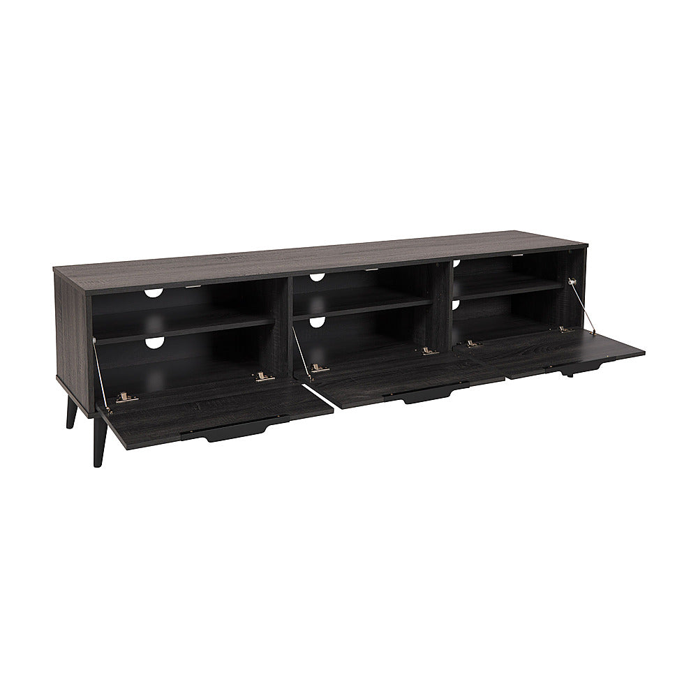 CorLiving - TV Bench with Cabinet Storage, TVs up to 85" - Dark Gray_1