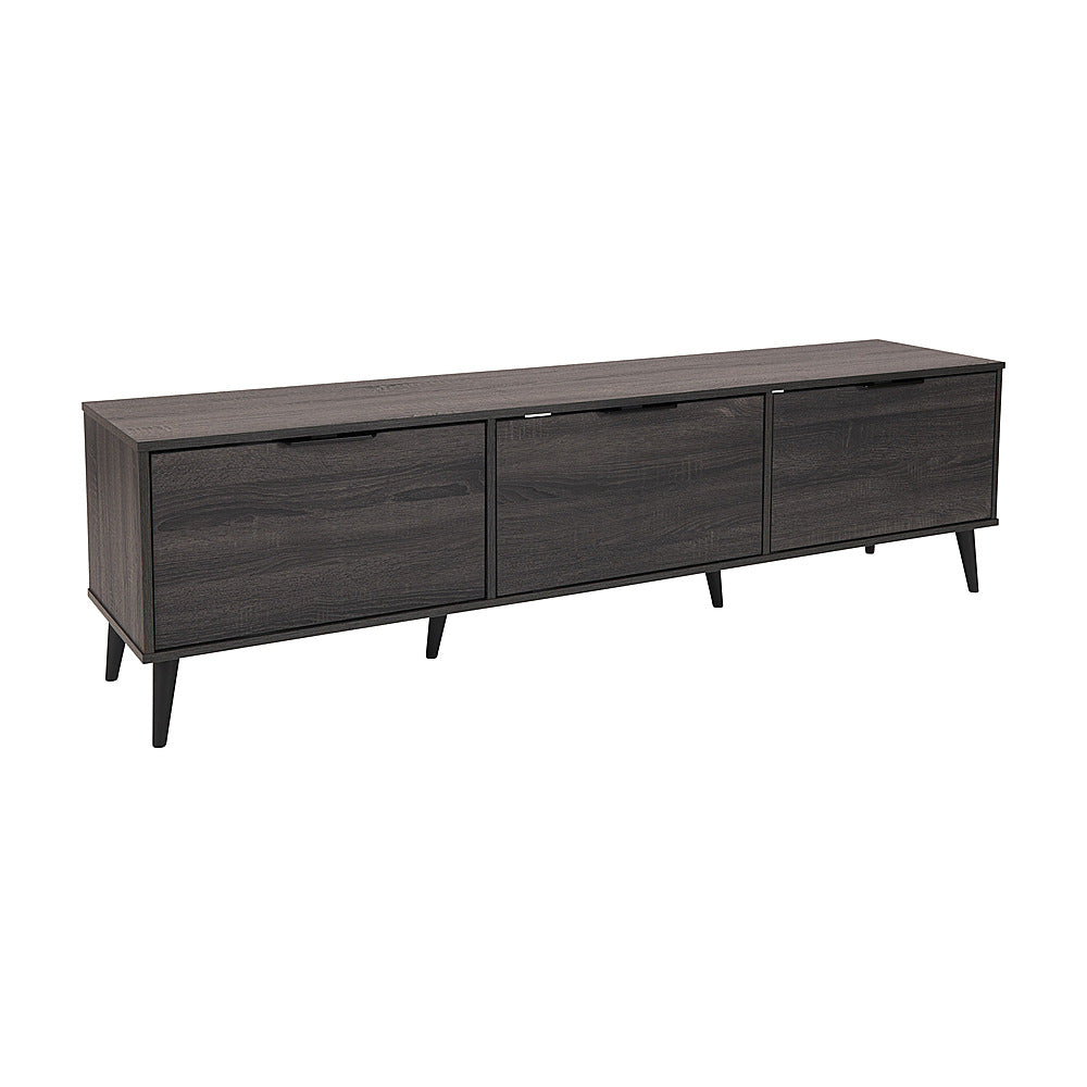 CorLiving - TV Bench with Cabinet Storage, TVs up to 85" - Dark Gray_12