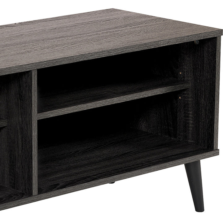 CorLiving - TV Bench with Open Shelves, TVs up to 85" - Dark Gray_3