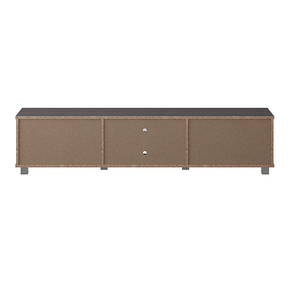 CorLiving - Hollywood Dark Gray Wood Grain TV Stand with Doors for TVs up to 85" - Dark Gray_4