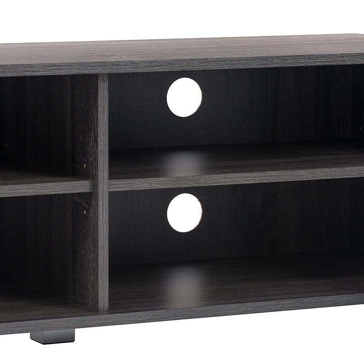 CorLiving - Hollywood Dark Gray Wood Grain TV Stand with Doors for TVs up to 85" - Dark Gray_7