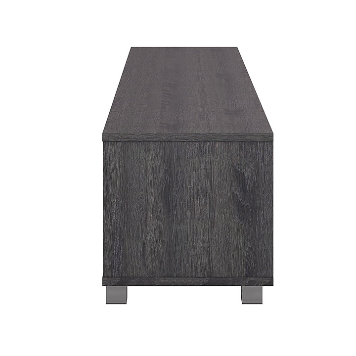 CorLiving - Hollywood Dark Gray Wood Grain TV Stand with Doors for TVs up to 85" - Dark Gray_10