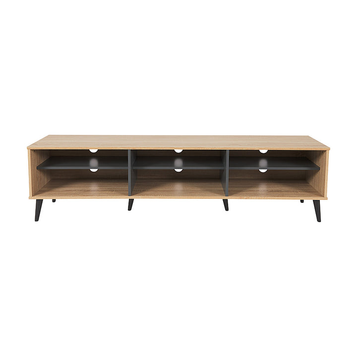 CorLiving - TV Bench with Open Shelves, TVs up to 85" - Light Wood_0