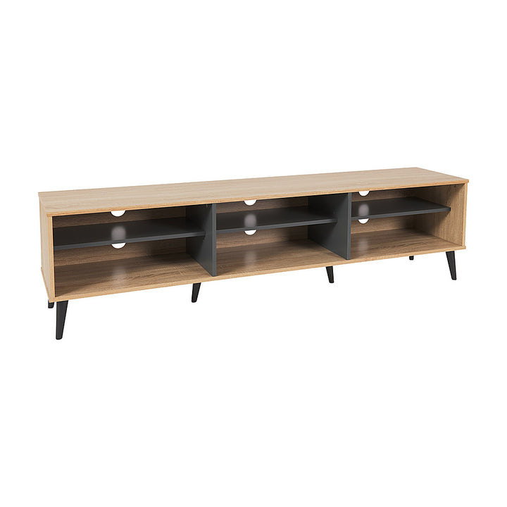 CorLiving - TV Bench with Open Shelves, TVs up to 85" - Light Wood_9
