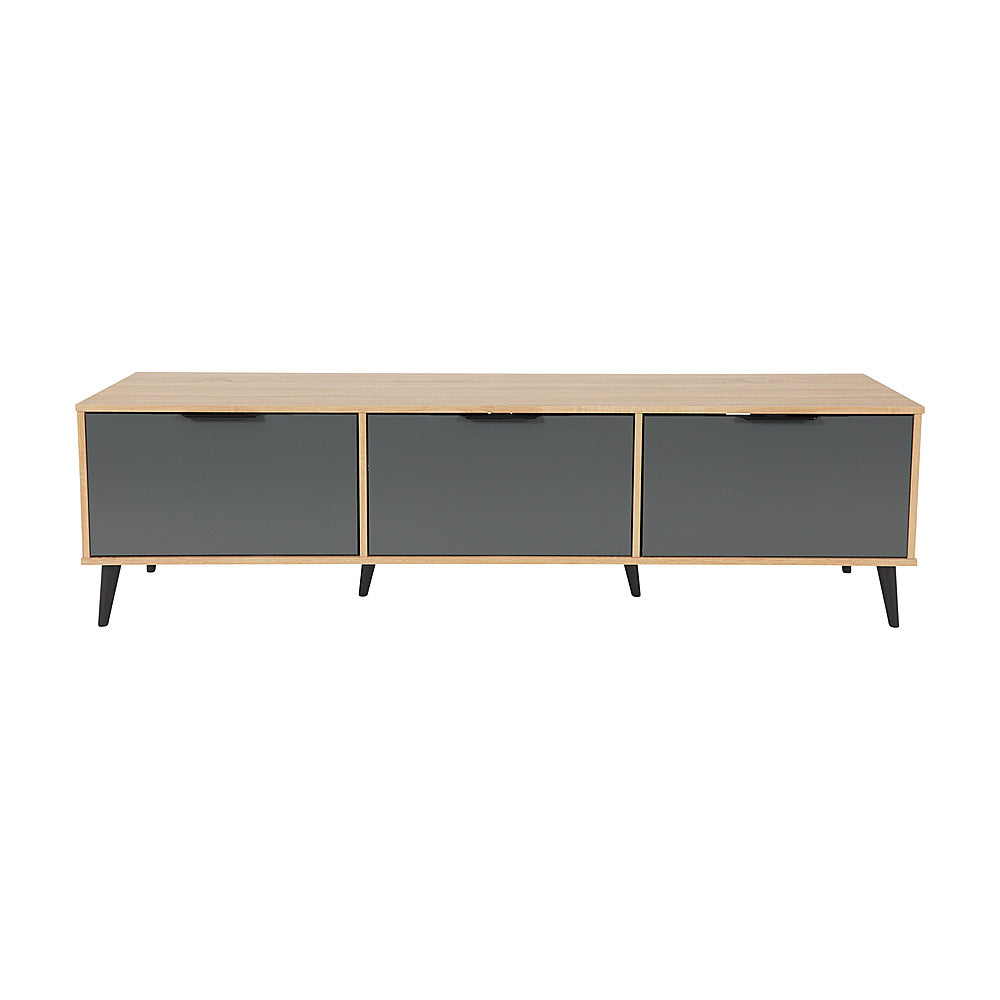 CorLiving - TV Bench with Cabinet Storage, TVs up to 85" - Light Wood_0