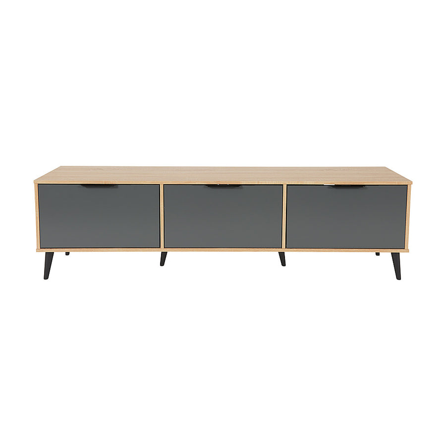 CorLiving - TV Bench with Cabinet Storage, TVs up to 85" - Light Wood_0