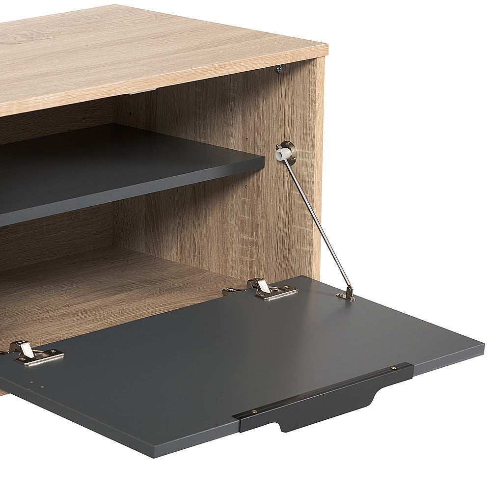 CorLiving - TV Bench with Cabinet Storage, TVs up to 85" - Light Wood_6