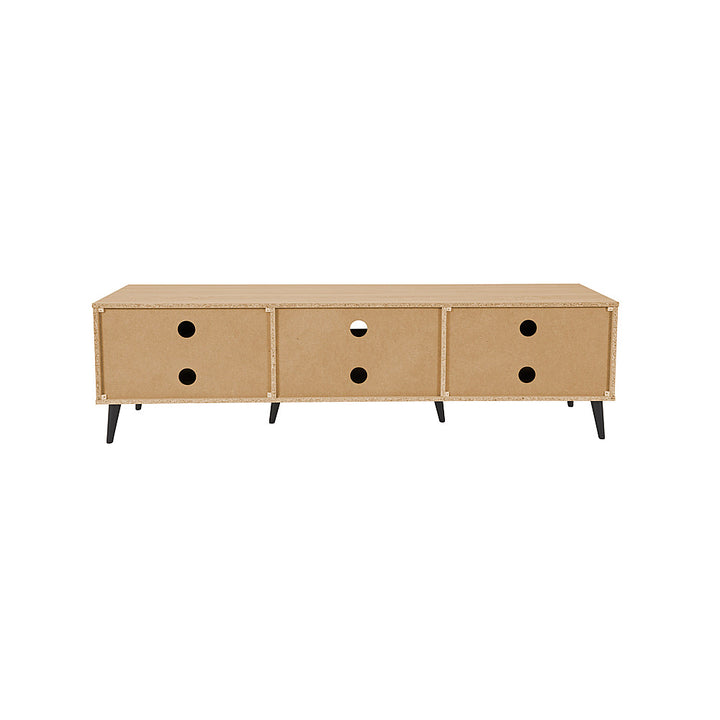 CorLiving - TV Bench with Cabinet Storage, TVs up to 85" - Light Wood_10