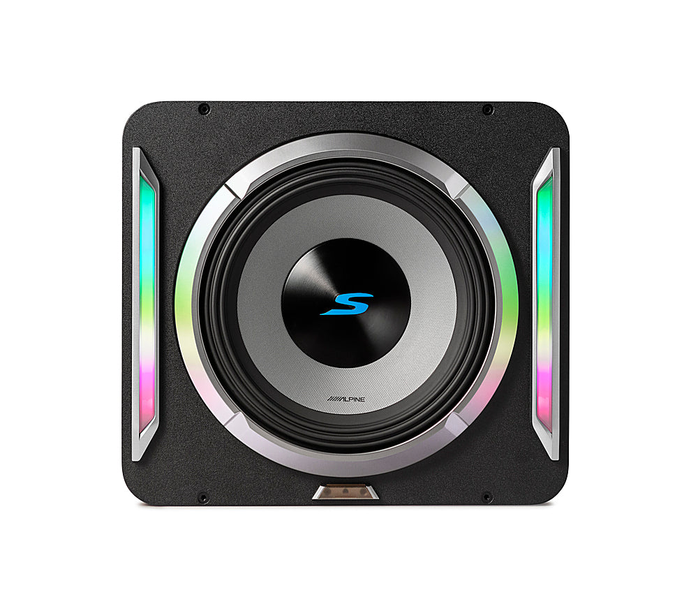 Alpine - PrismaLink S2-Series 8" Single Voice Coil 2 ohm Preloaded Subwoofer Wedge Enclosure - Black_1