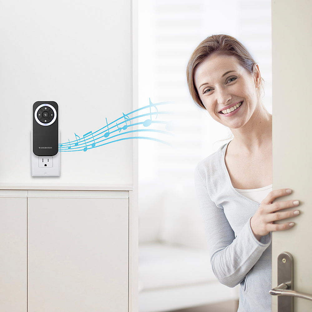 Wasserstein - Wireless Battery Operated Doorbell Chime Accessory for Blink Video Doorbell - Black_2