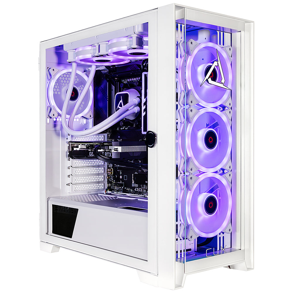 CLX - SET Gaming Desktop - AMD Ryzen 7 7700X - 32GB DDR5 5600 Memory - GeForce RTX 4060 Ti - 2TB NVMe M.2 SSD - White_1