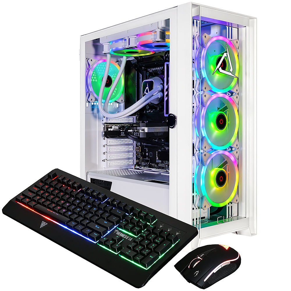 CLX - SET Gaming Desktop - AMD Ryzen 7 7700X - 32GB DDR5 5600 Memory - GeForce RTX 4060 Ti - 2TB NVMe M.2 SSD - White_4