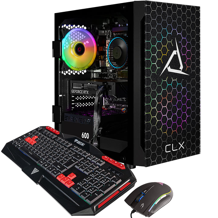 CLX - SET Gaming Desktop - Intel Core i5 12400F - 16GB DDR4 3600 Memory - GeForce RTX 4060 - 1TB NVMe M.2 SSD + 2TB HDD - Black_4
