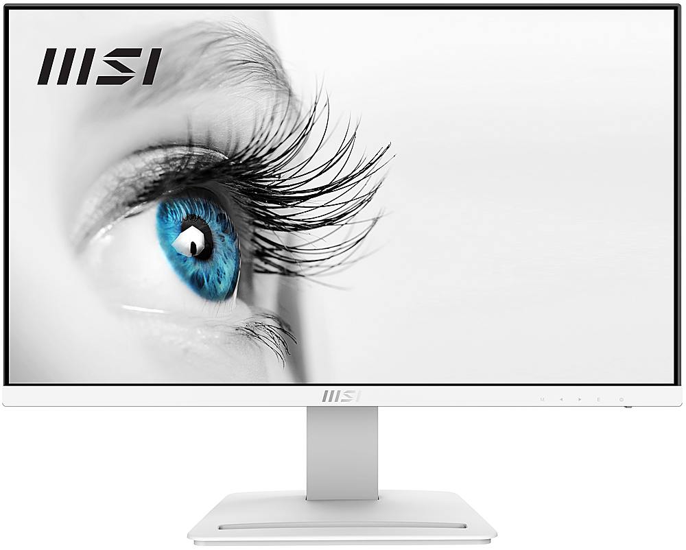 MSI - Pro MP243XW 24" FHD 100Hz 1ms Adaptive Sync Monitor ,Built-in Speakers (DisplayPort, HDMI ) - Matte White - Matte White_0