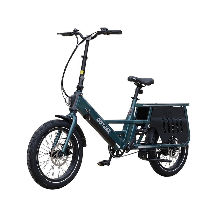 GoTrax - Porter Cargo eBike for Adults w/ 45mi Max Operating Range and 20mph Max Speed - Green_0