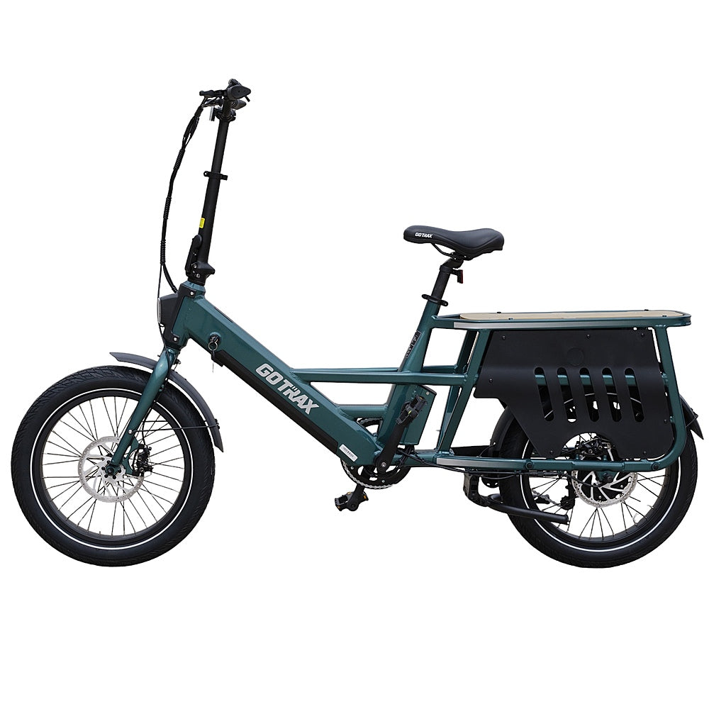 GoTrax - Porter Cargo eBike for Adults w/ 45mi Max Operating Range and 20mph Max Speed - Green_1