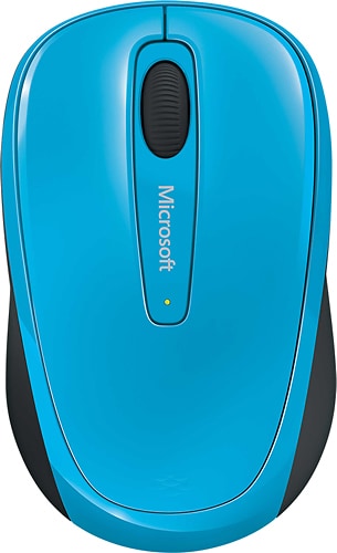 Microsoft - Wireless Mobile  Scroll Mouse 3500 - Cyan Blue_0