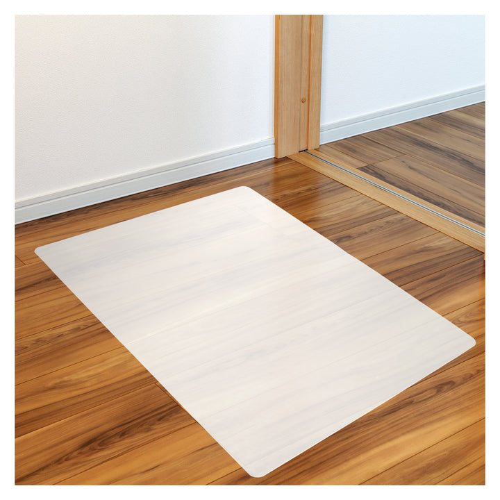Floortex Polypropylene Anti-Slip Foldable Chair Mat for Hard Floors - 45" x 53" - Translucent_2