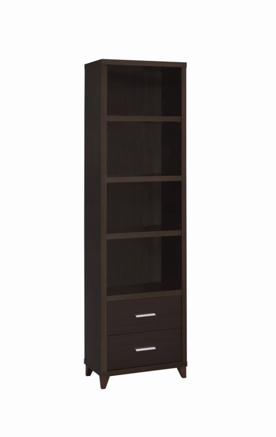 2-drawer Media Tower Cappuccino_1