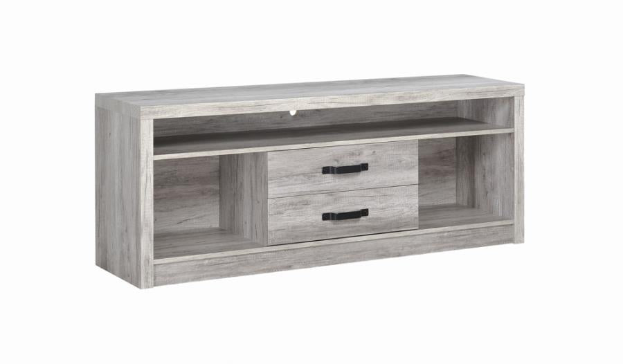 2-drawer TV Console Grey Driftwood_1