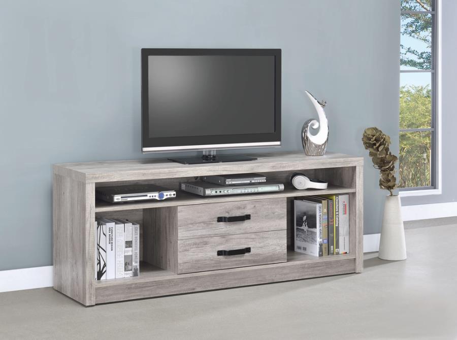 2-drawer TV Console Grey Driftwood_0