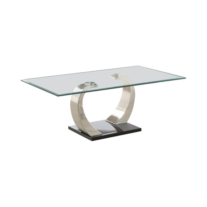 Willemse Glass Top Coffee Table Clear and Satin_2