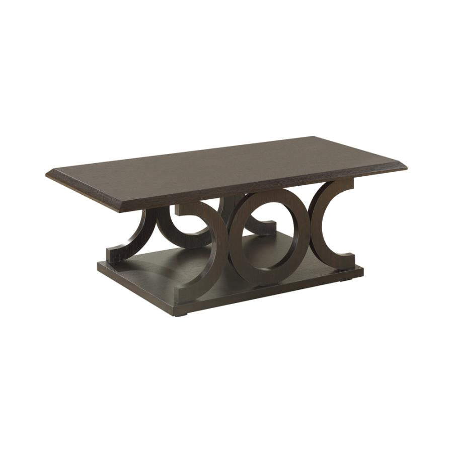 C-shaped Base Coffee Table Cappuccino_2