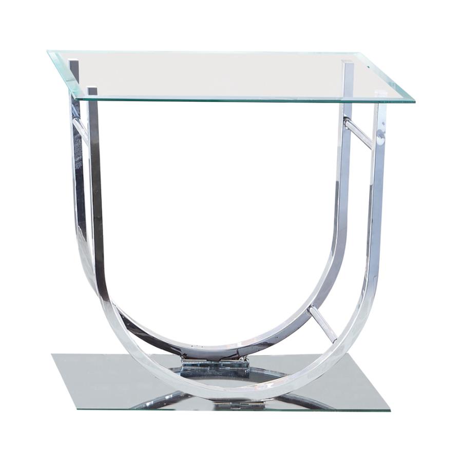 U-shaped End Table Chrome_3