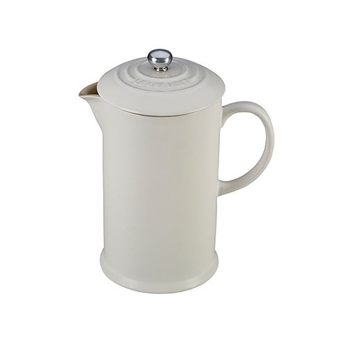 34oz Cafe Collection Stoneware French Press White_0