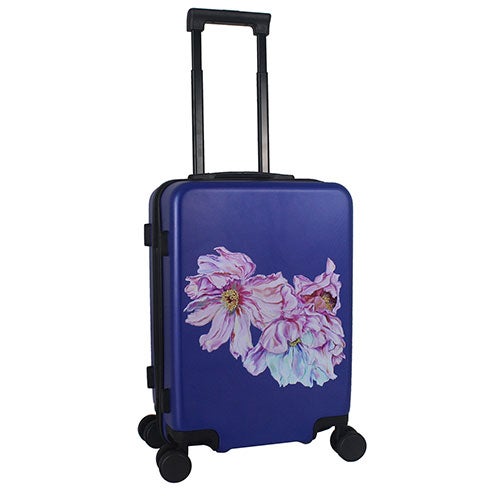 20" Hardside Carry-On Surface Of Beauty Peonies Collection Cobalt Bue_0
