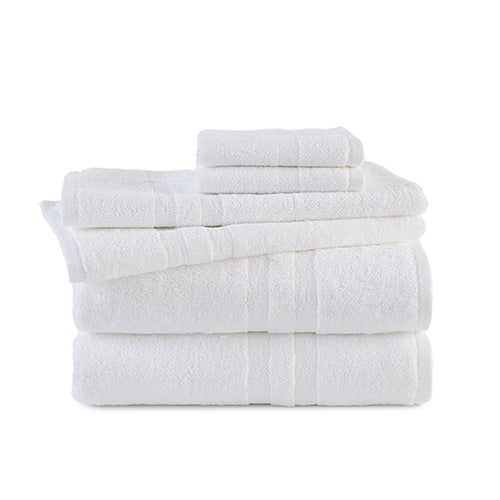 Purity 6pc Bath Towel Set w/ SILVERbac Antimcirobial White_0