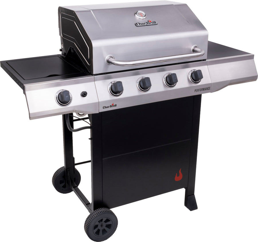 Char-Broil Performance Series 4-Burner Gas Grill with Cart - Stainless Steel and Black - Stainless Steel and Black_0