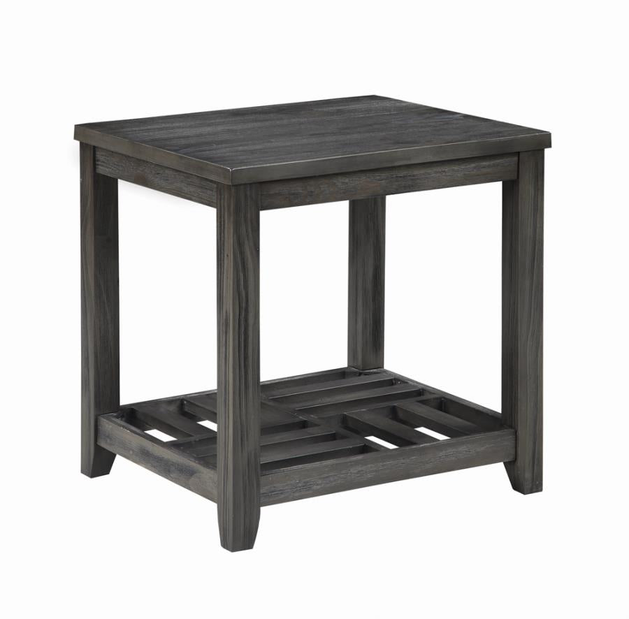 1-shelf Rectangular End Table Grey_1