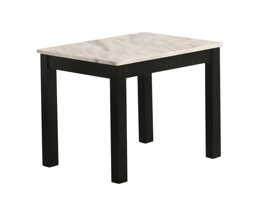Faux Marble 3-piece Occasional Table Set White and Black_1