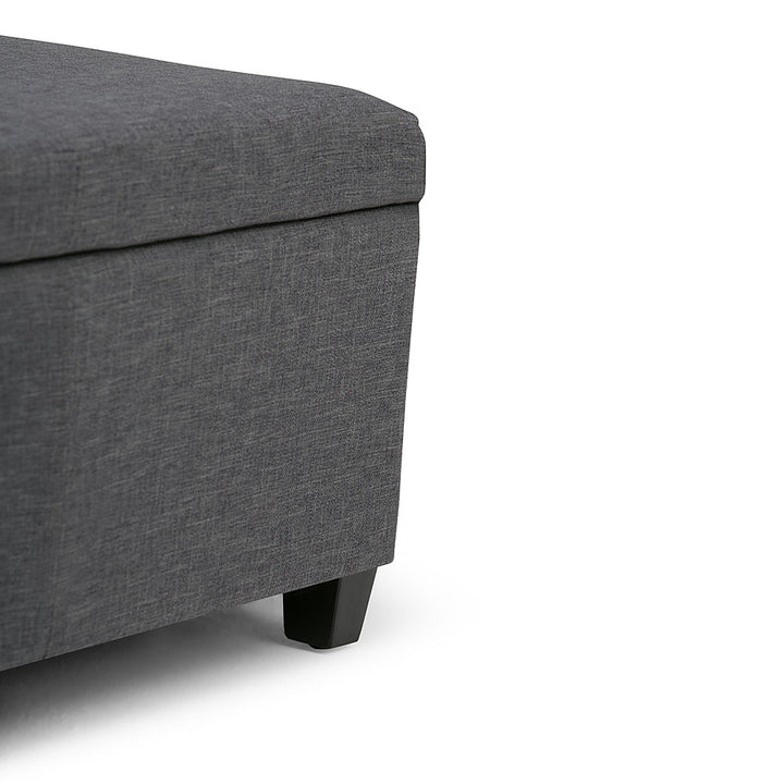 Simpli Home - Avalon Rectangular Polyester Ottoman With Inner Storage - Slate Gray_3