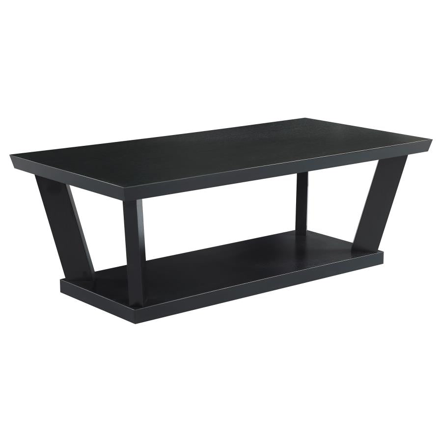 3-piece Occasional Set with Open Shelves Black_2