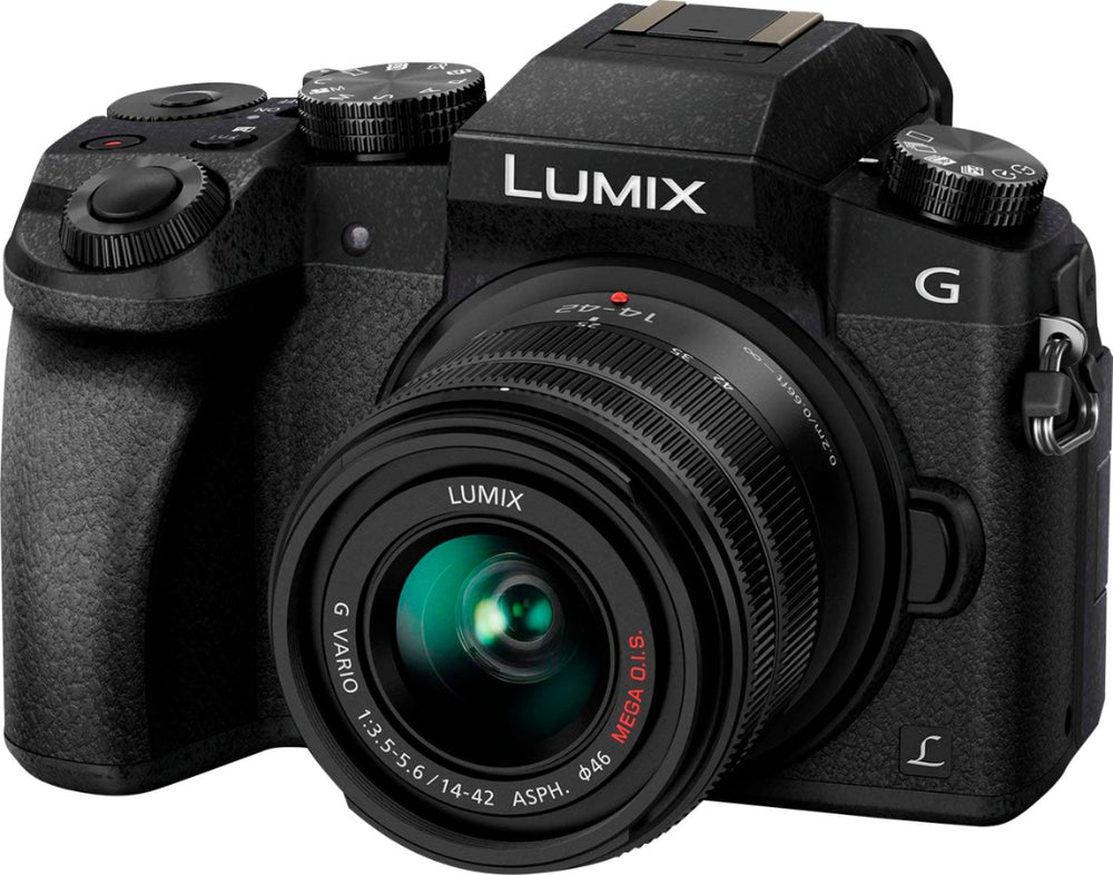 Panasonic - LUMIX G7 Mirrorless 4K Photo Digital Camera Body with 14-42mm f3.5-5.6 II Lens - DMC-G7KK - Black_1