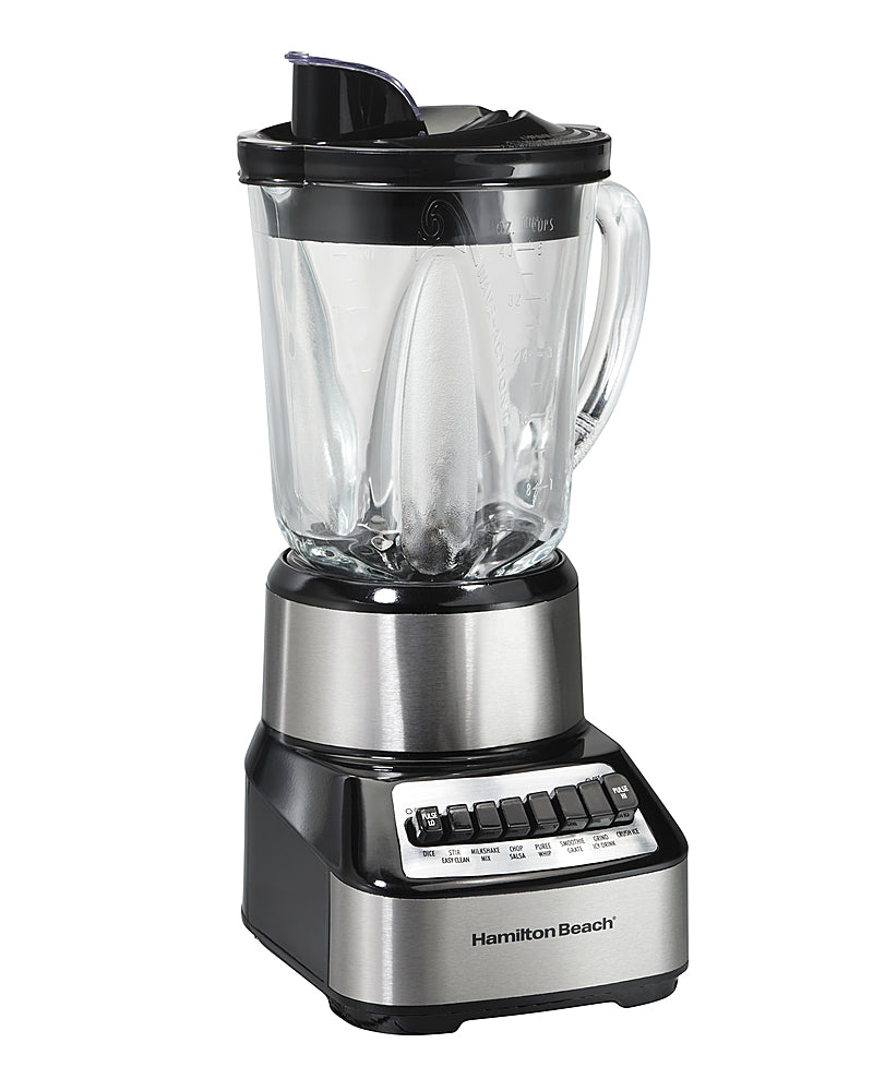 Hamilton Beach - Wave Crusher Multi-Function Blender with 40 oz. Glass Jar and 14 Functions for Puree, Ice Crush, Shakes a - BLACK_1